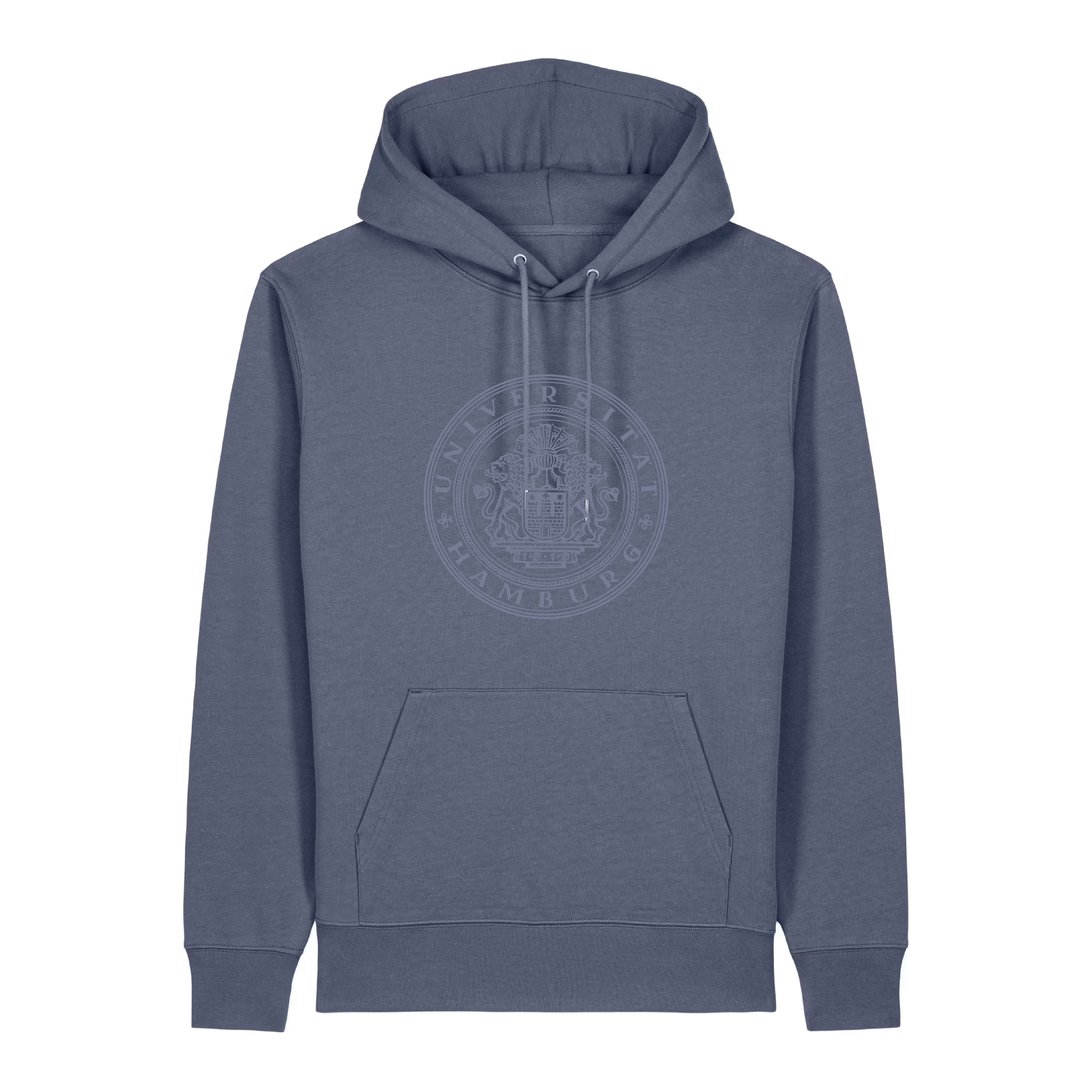 Hoodie Ton in Ton - Blue Grey